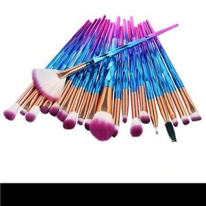 Professional Makeup Brush Set - Blue and Purple